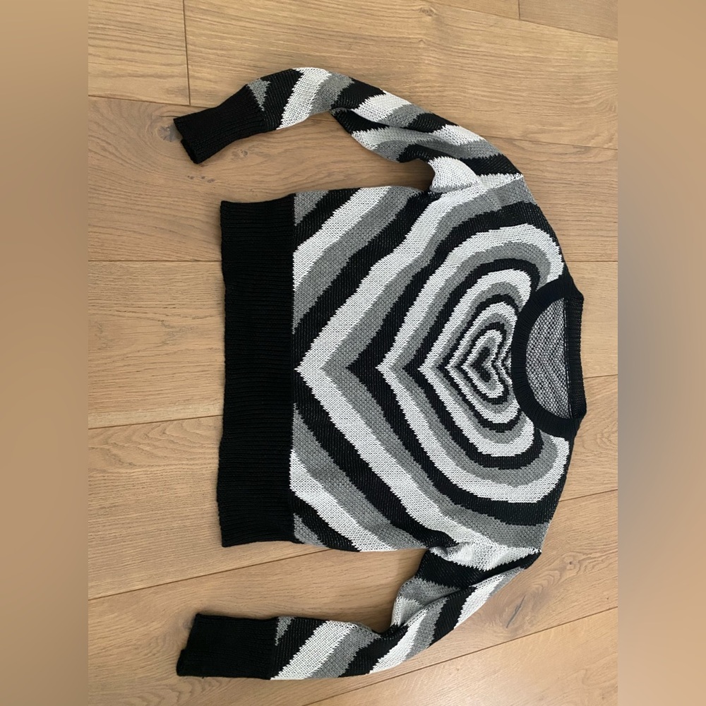 Hand-Sewed Heart Sweater